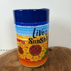 Sunflower Insulated 12oz Can Cooler Tumbler - "Live in the Sunshine"